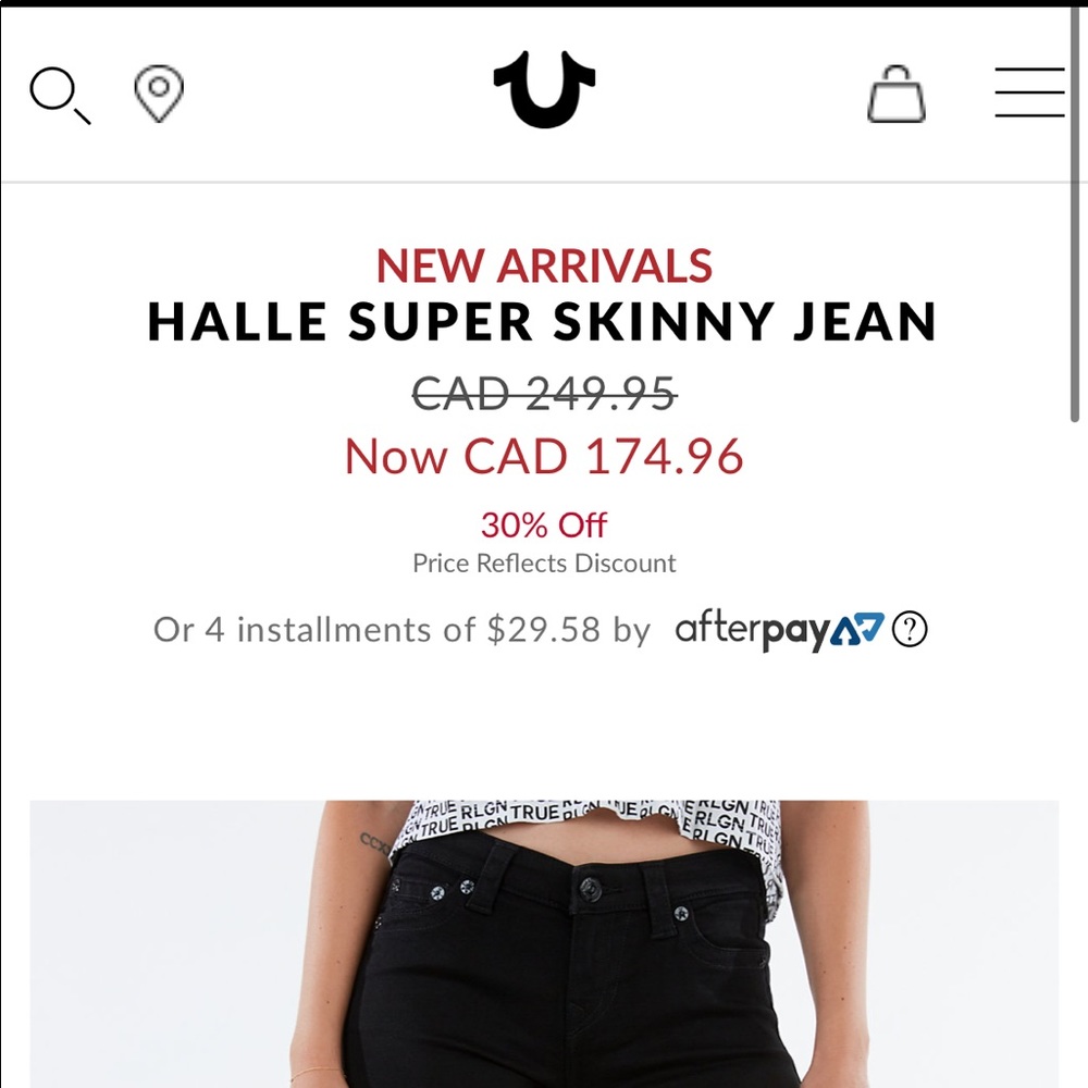 TRUE RELIGION JEAN SHORTS